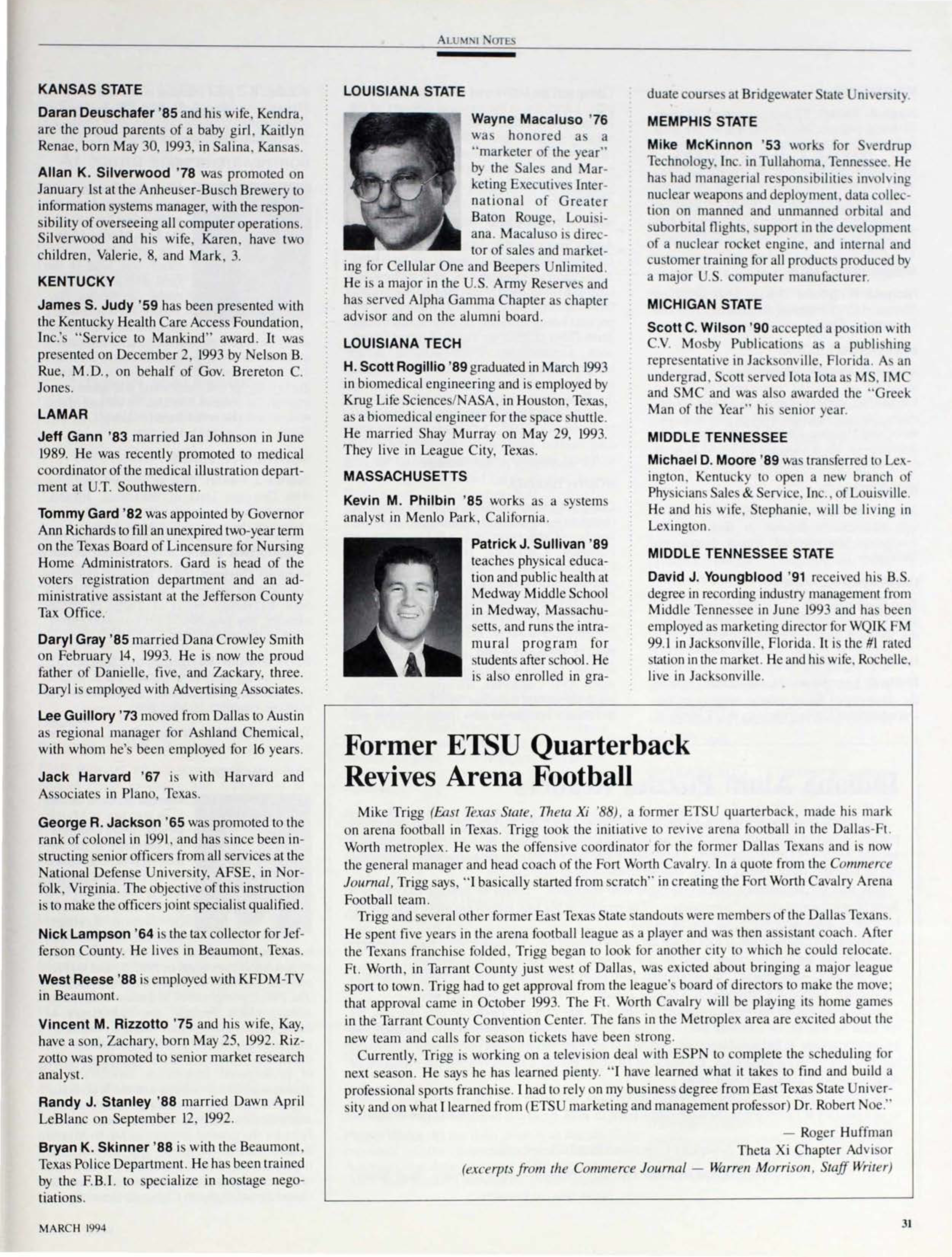 Former ETSU Quarterback Revives Arena Football